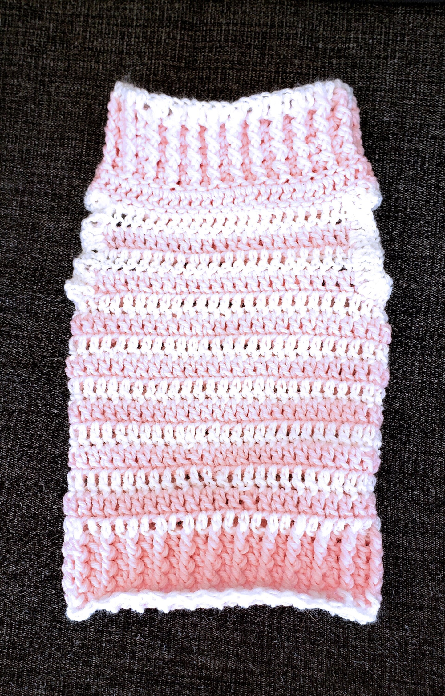 Cat Sweater. Kitty Cozy. Dog Sweater. Pet clothing. Crochet Cat Sweater. Handmade Pet Sweater. Pink and White. Striped Pet Cozy. Pet Gift.