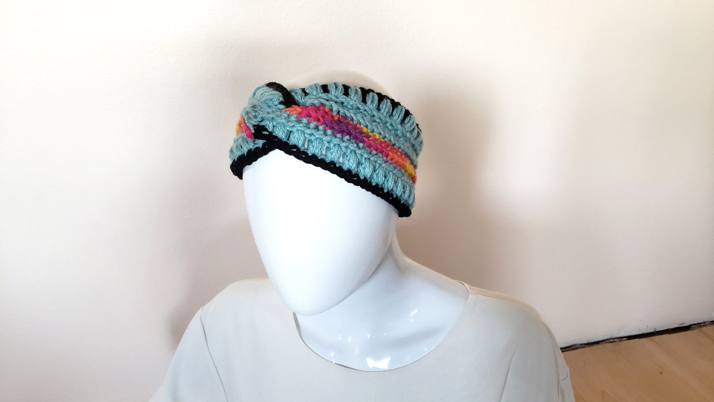Twisted Knot Headband. Crochet Headband. Handmade Headwear. Twisted Crochet Headband. Adult size headband. Hand Knit Headband. Womens Gifts.