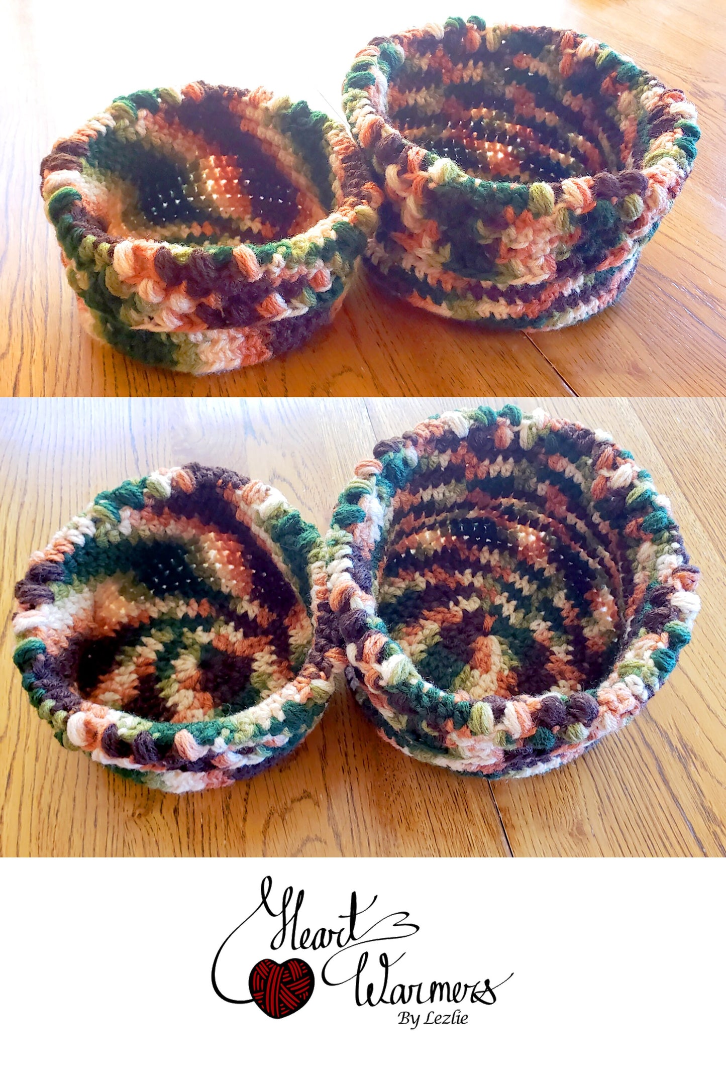 Crochet basket. Multipurpose baskets. Set of 2 Foldable storage. Remotes organizer. Storage decoration. Handmade storage basket. Yarn basket