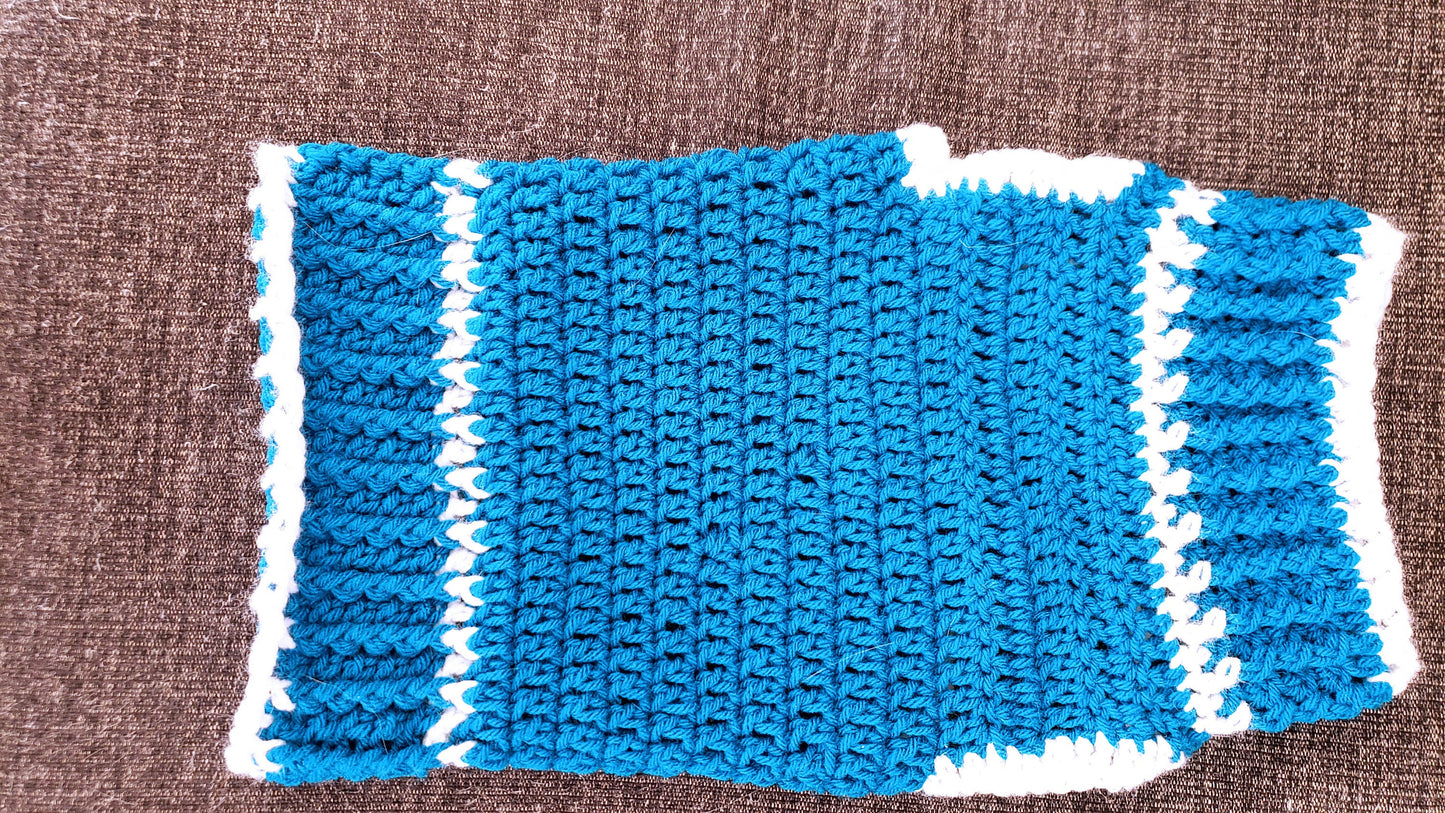 Cat Sweater. Kitty Cozy. Dog Sweater. Pet clothing. Crochet Pet Turtleneck. Puppy Cozy. Blue and White. Fur Baby Sweater. Pet Owner Gift.