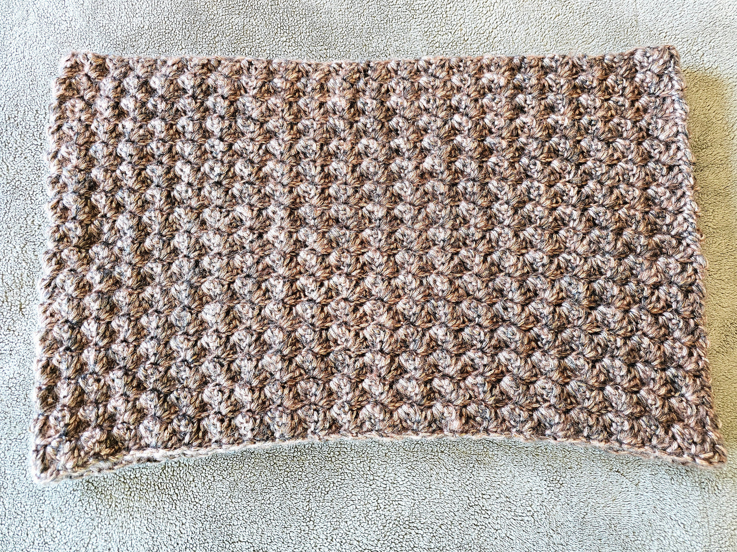 Bronze Waves Cowl. Metallic Look Neck Warmer. Wool Blend Infinity Scarf. Gift for her. Dressy Neckwarmer.