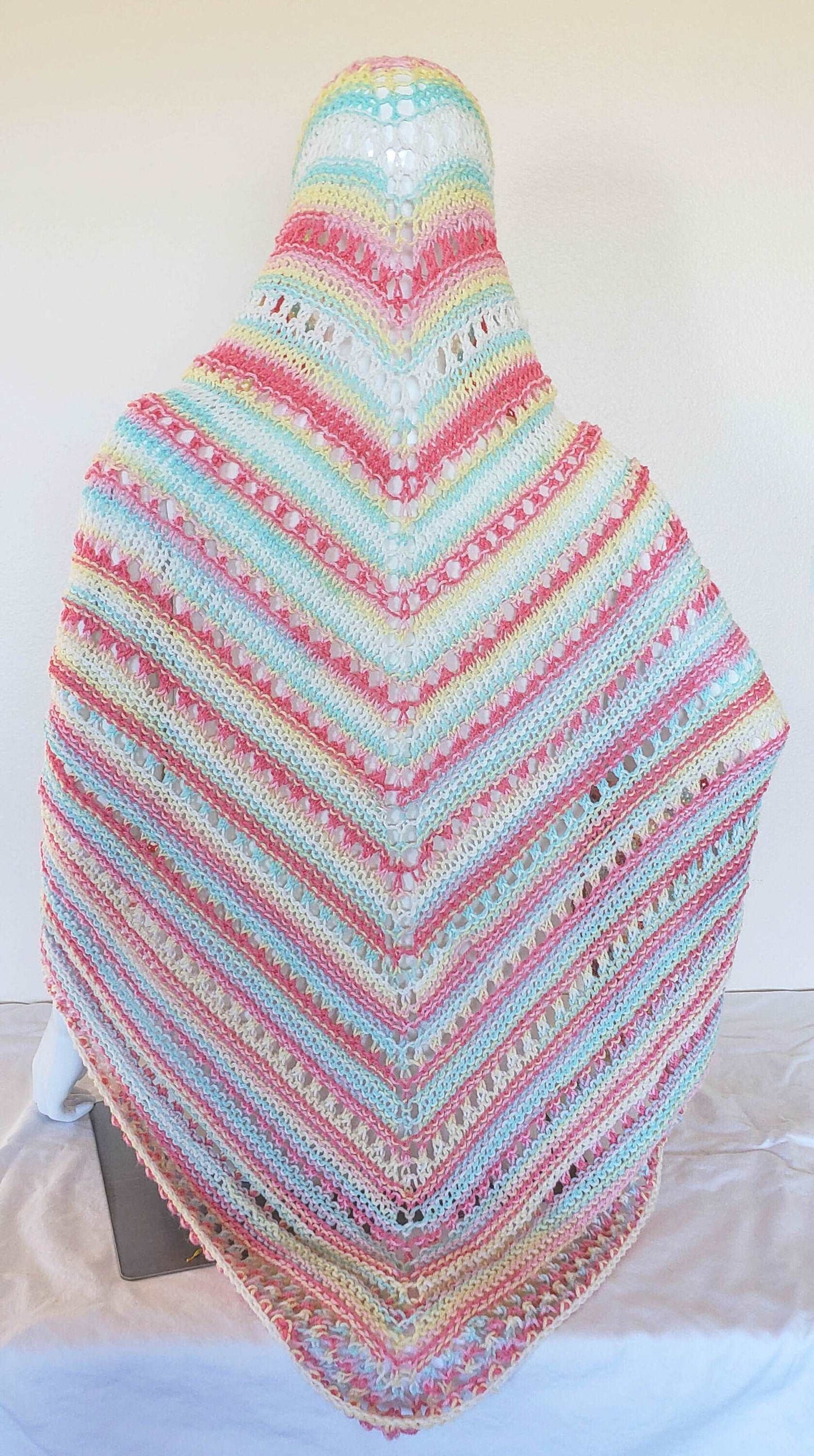 Hand knit shawl