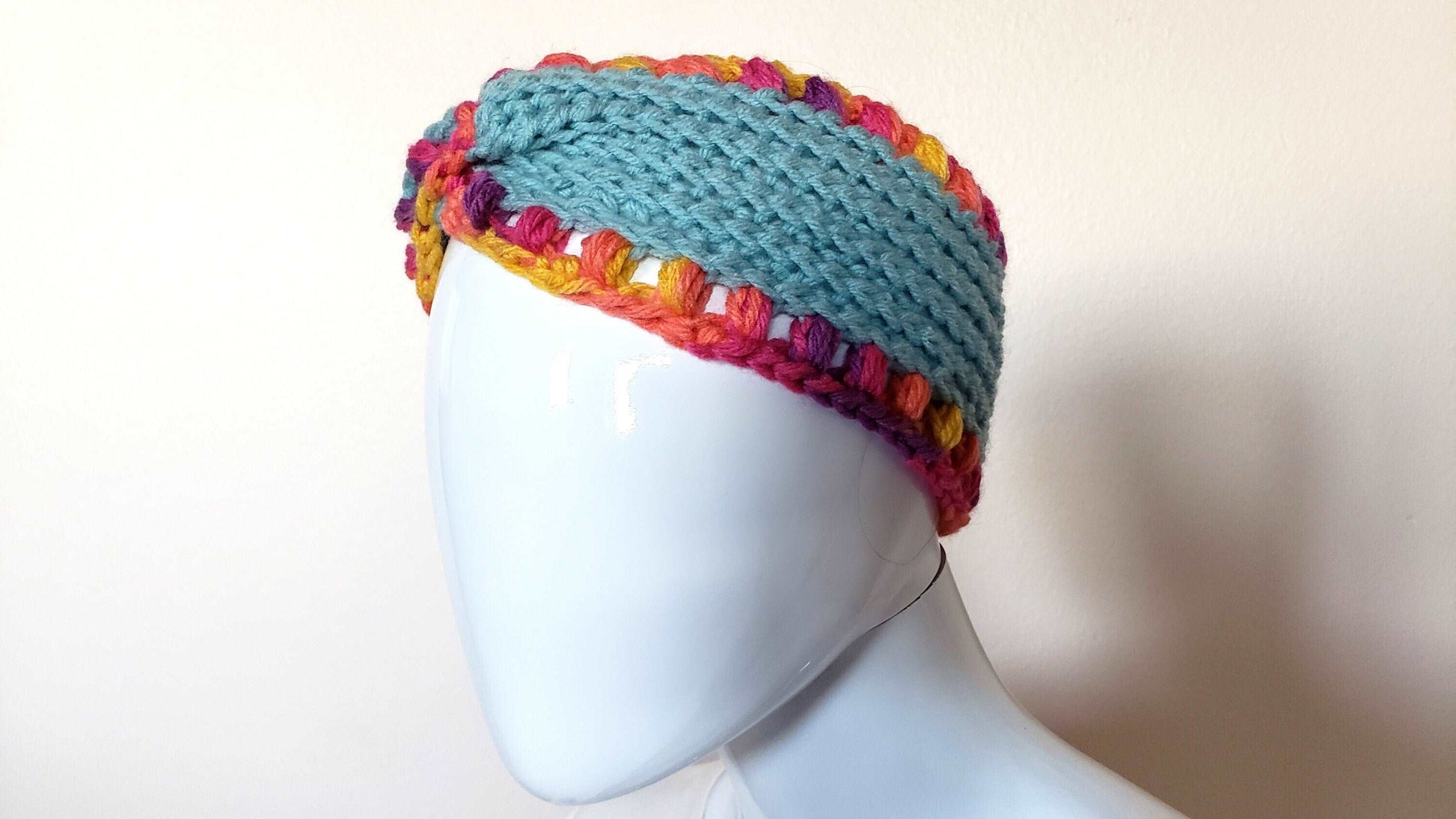 Twisted Knot Headband. Crochet Headband. Handmade Headwear. Twisted Crochet Headband. Youth size headband. Hand Knit Headband. Girls Gifts.