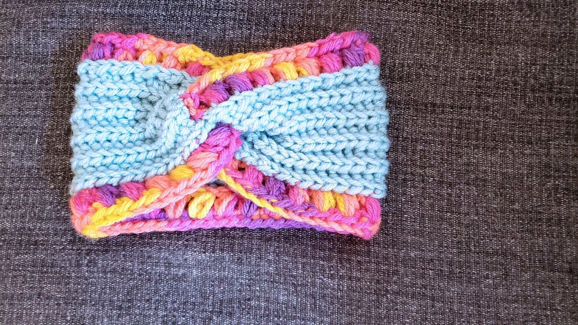 Twisted Knot Headband. Crochet Headband. Handmade Headwear. Twisted Crochet Headband. Youth size headband. Hand Knit Headband. Girls Gifts.