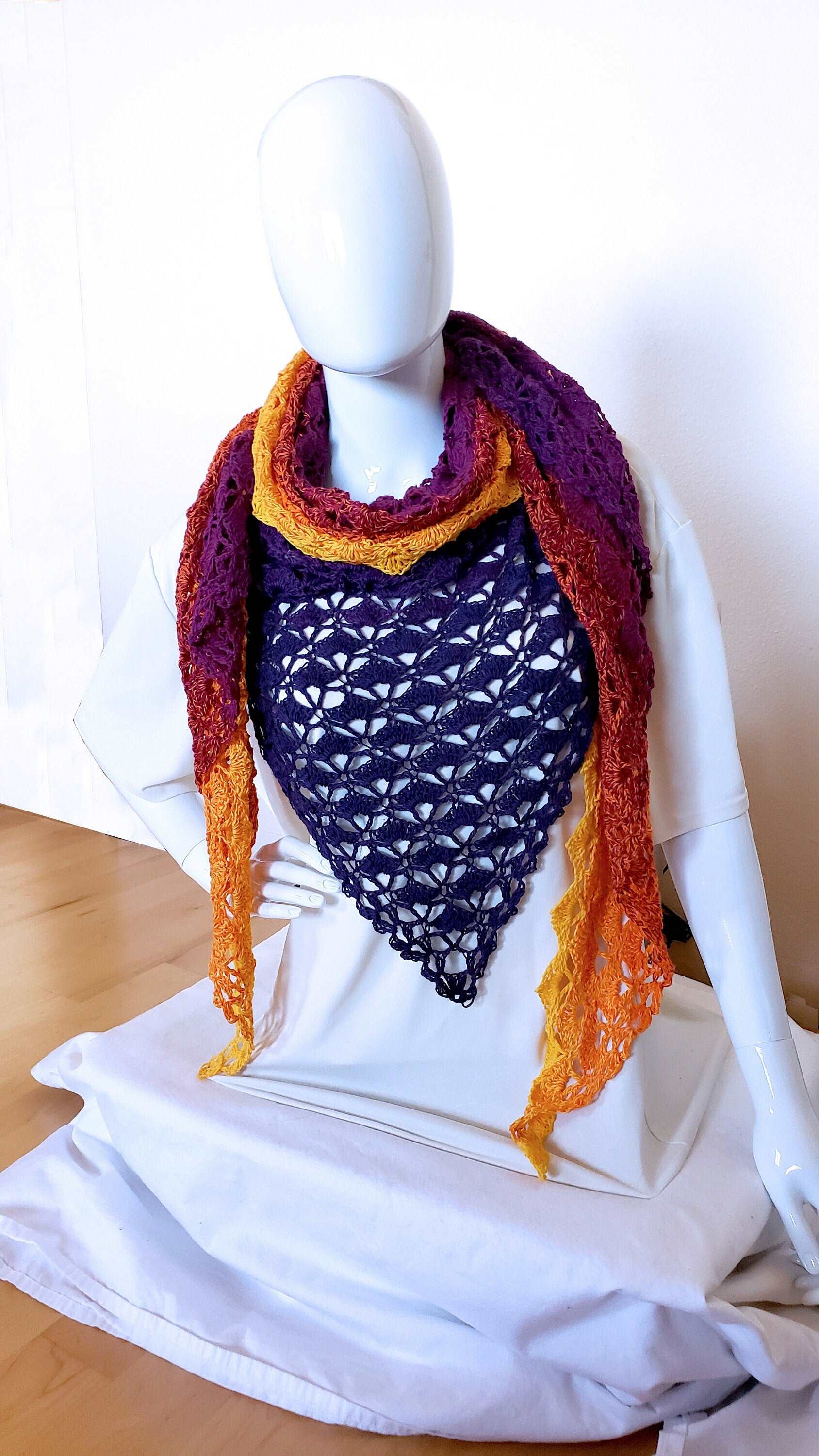 Crochet cotton wrap