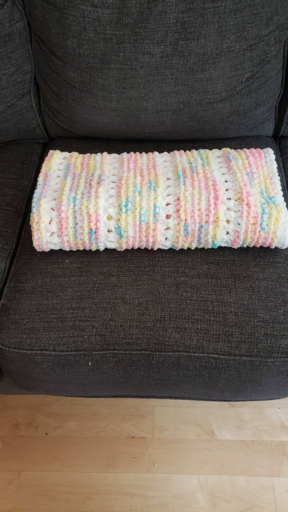 Super Soft Hand Knit Baby Afghan