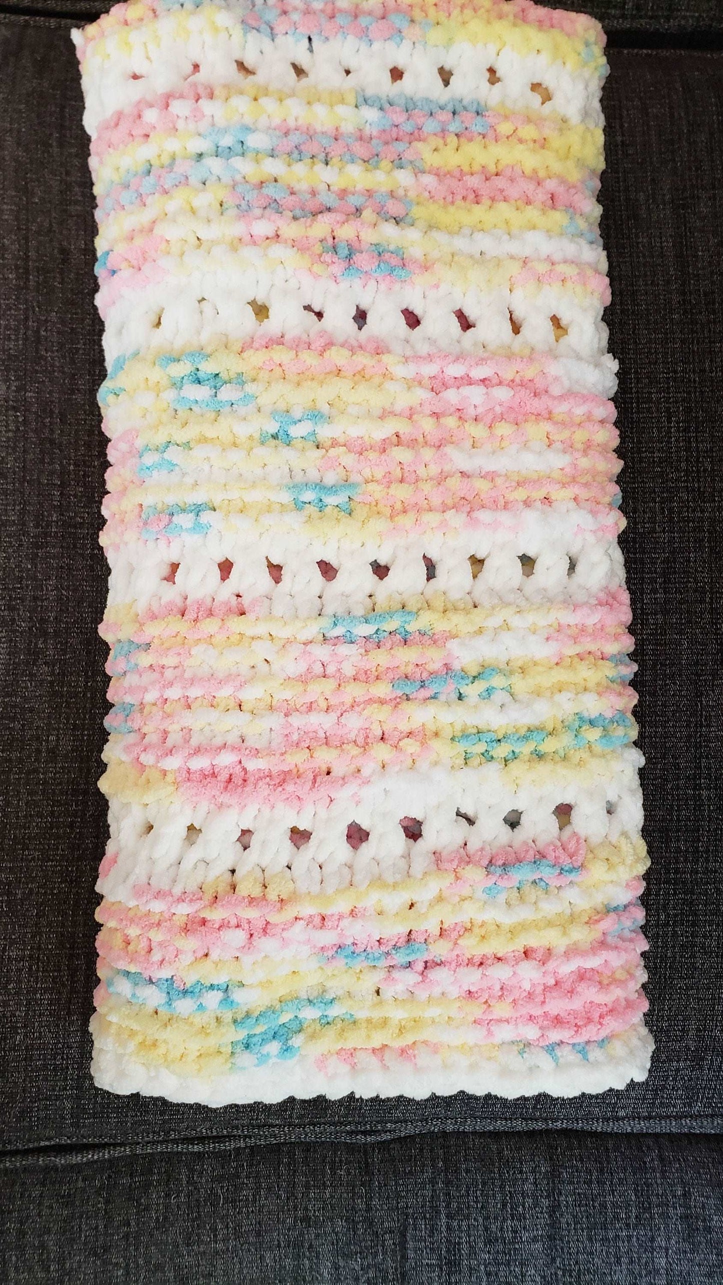 Super Soft Hand Knit Baby Afghan