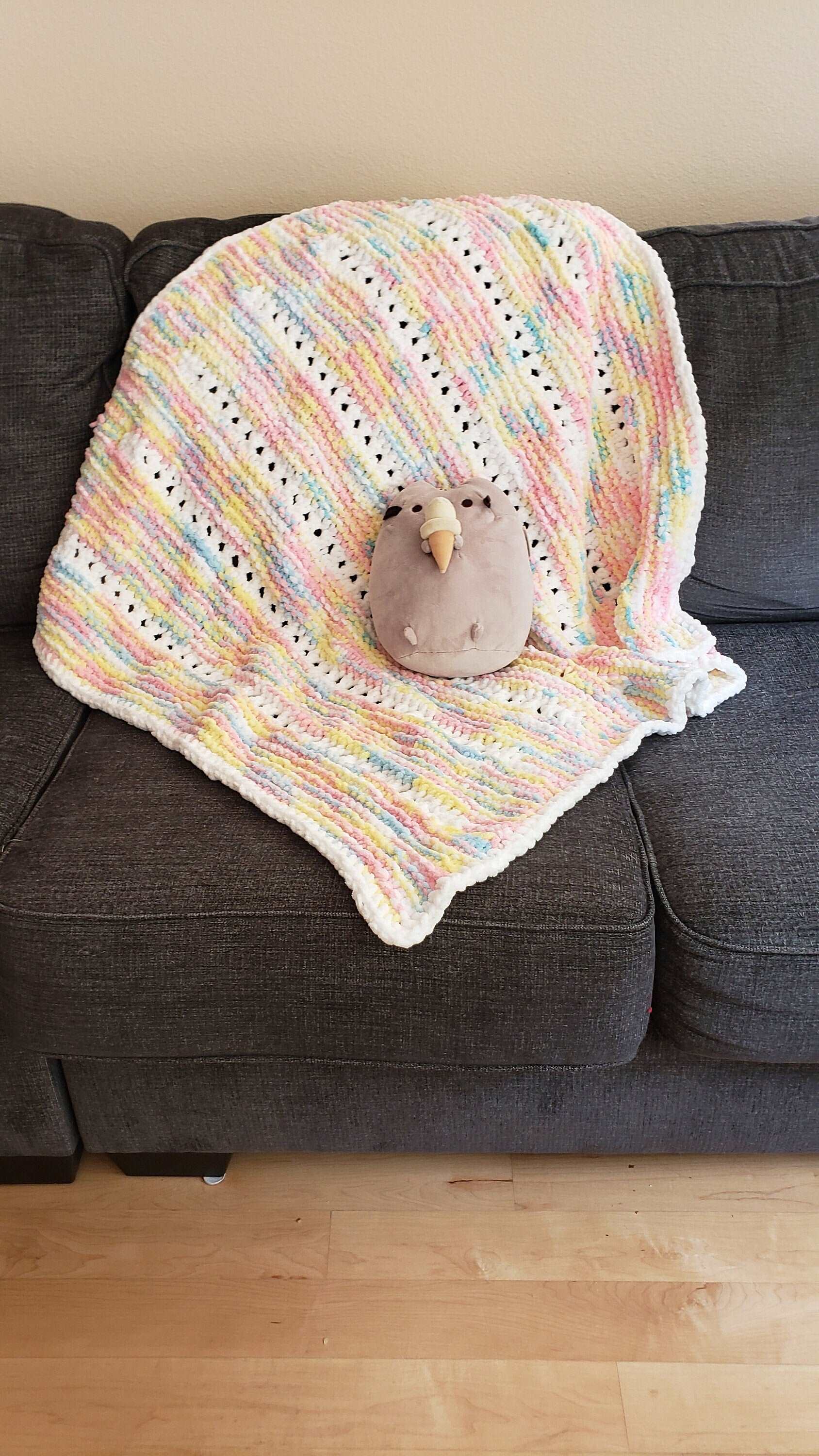 Super Soft Hand Knit Baby Afghan