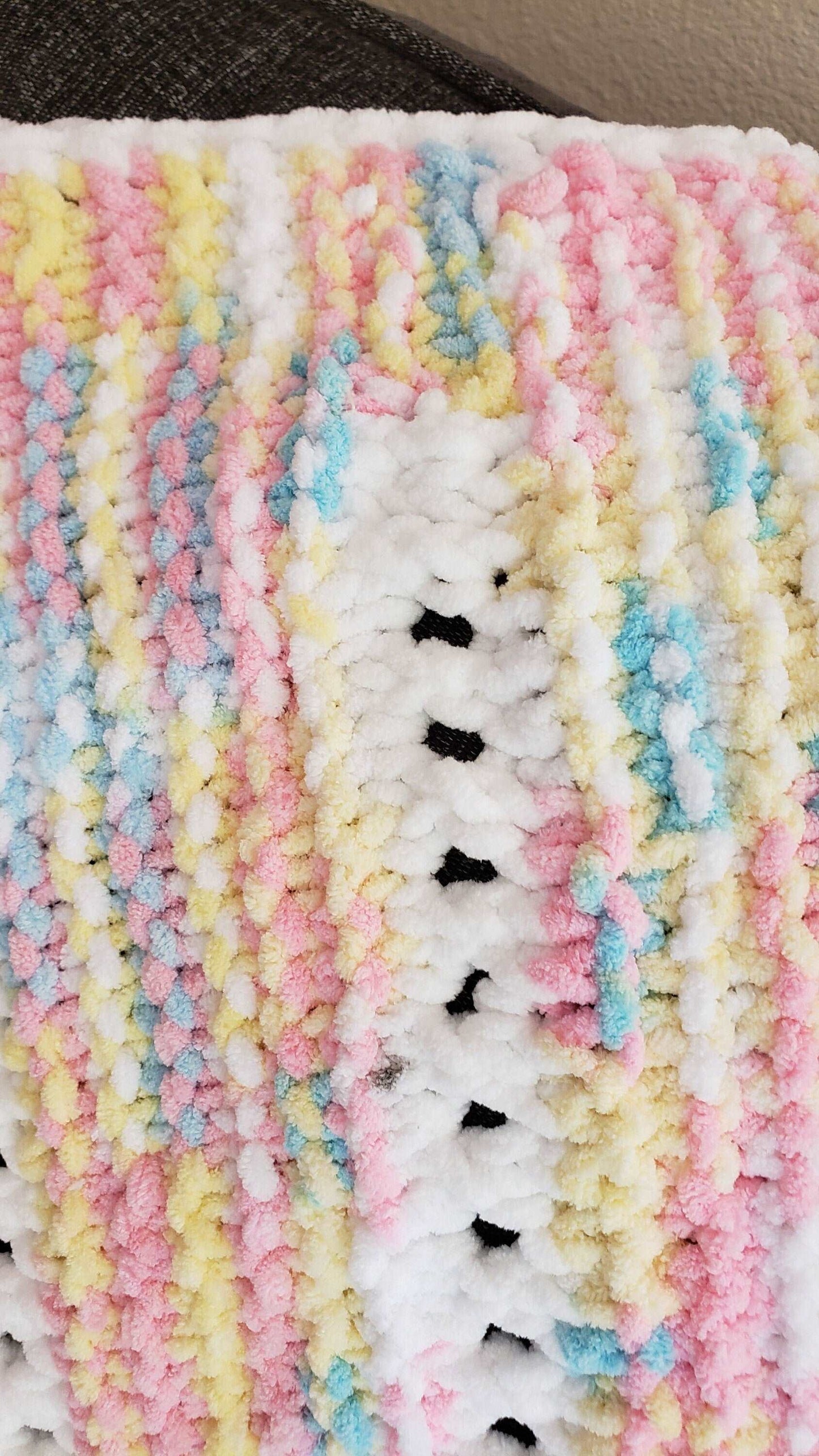 Super Soft Hand Knit Baby Afghan